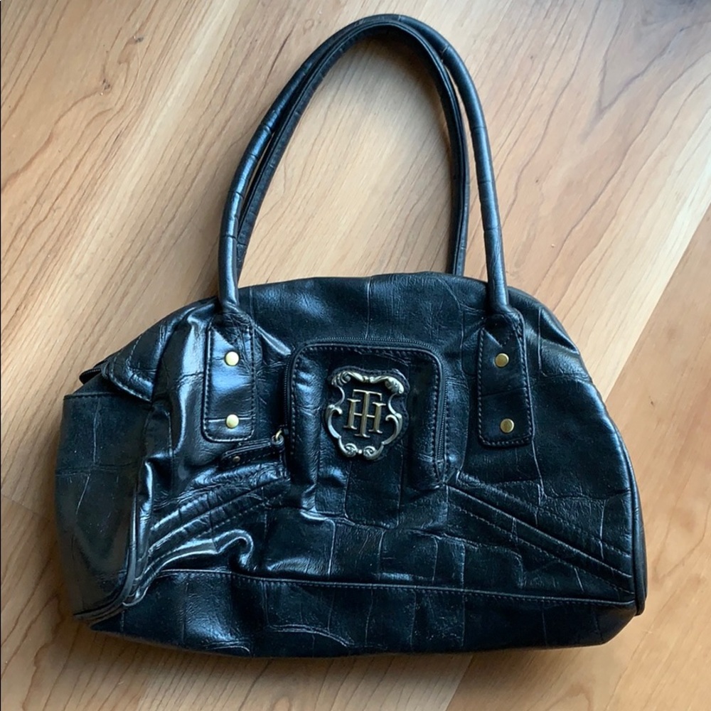 Tommy Hilfiger Black Leather Bag